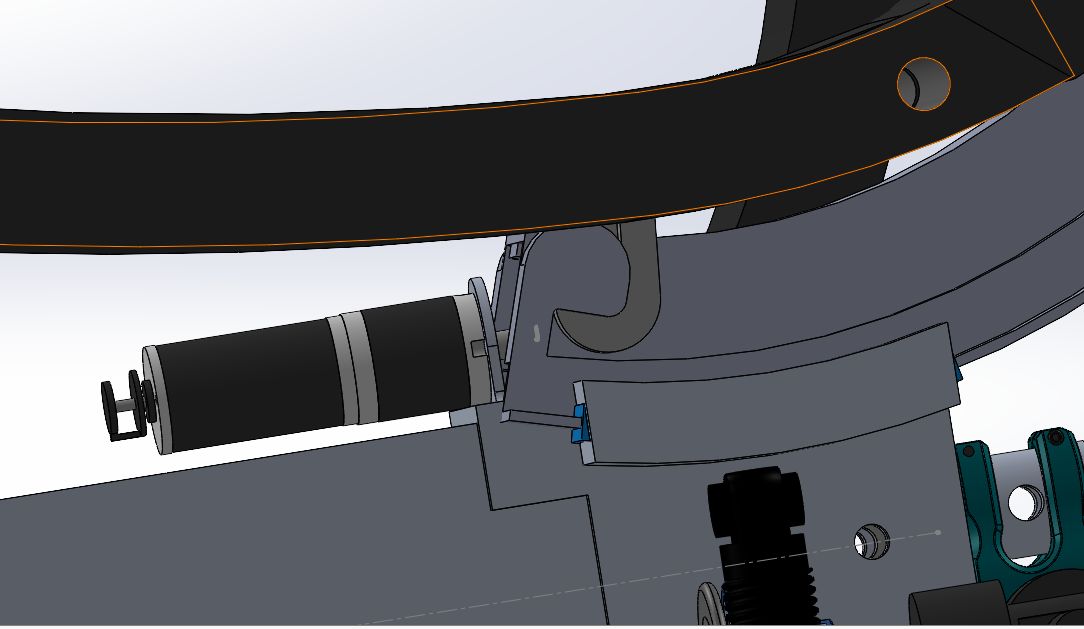 CAD render of a ProjectX motor and frame